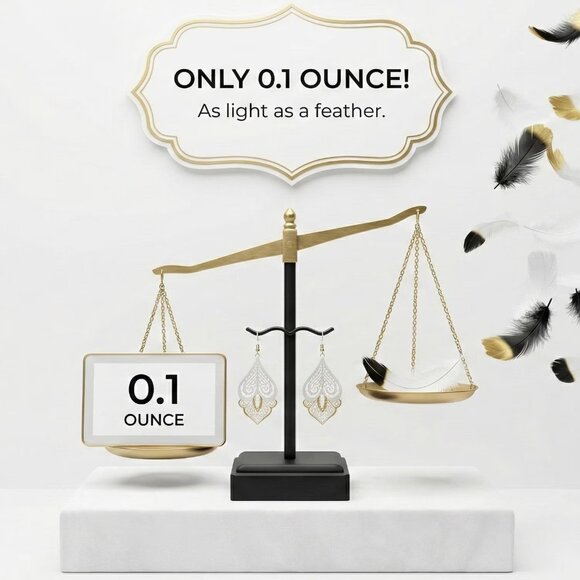 Santa Claus and Rudolph Earrings: Lightweight Wooden Teardrop Christmas Dangles - Picture 4 of 4